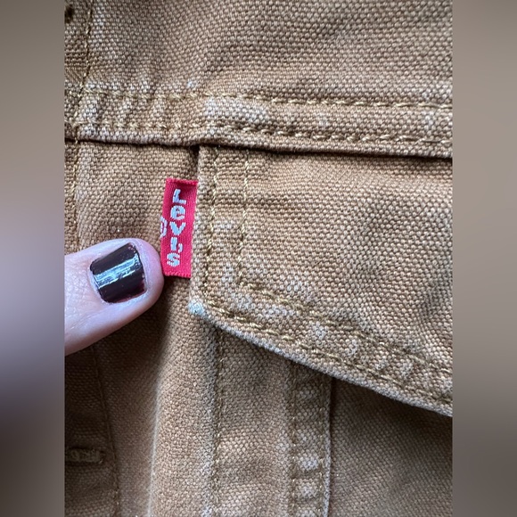 LEVI STRAUSS & CO Vintage Tan Denim Jacket Standard Size Medium Button Down - Picture 5 of 12